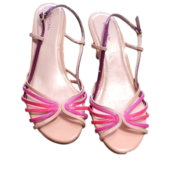 Merona slip on sandals with wedge heel open toe sling back 9m! Summer ☀️ sale - Picture 1 of 6